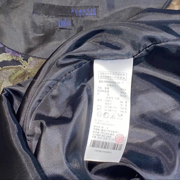 Plastic Island Black Rose Dress Size Small - Picture 7 of 14